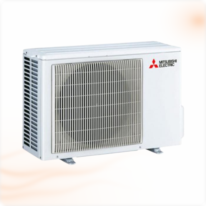 Mitsubishi Electric buitenunit, schuin zijaanzicht