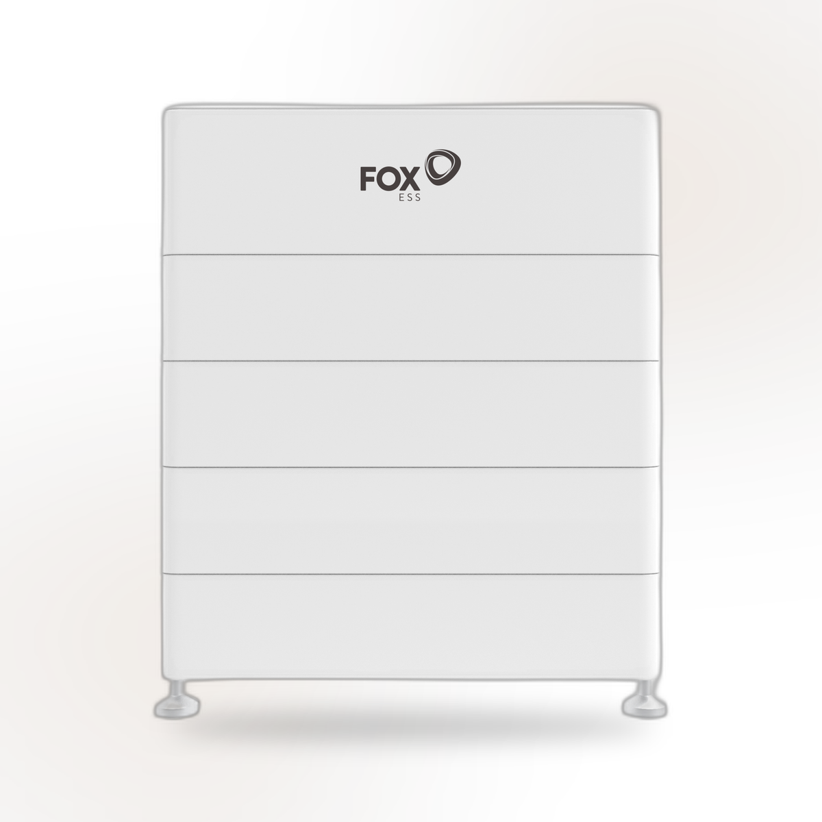 Fox ESS CQ7-toren waarop de slavemodule van 7,02 kWh wordt gestapeld