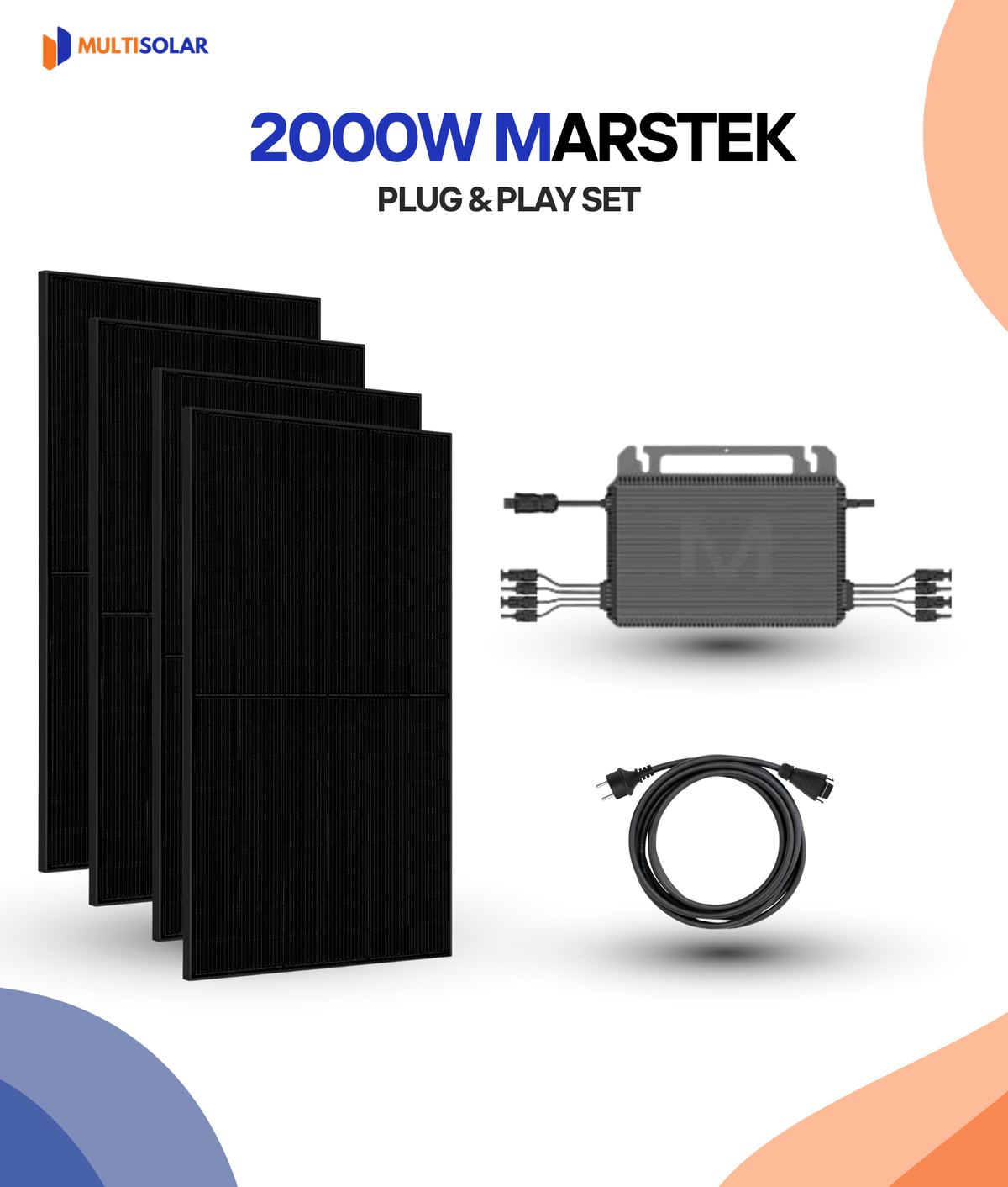 2000W Plug & Play Zonnepaneel Pakket – Marstek (4 panelen)