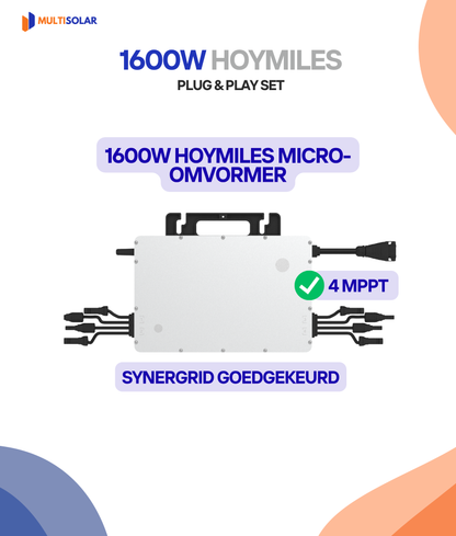 Système de panneaux solaires Hoymiles Plug &amp; Play – 4 panneaux (micro-onduleur, câblage et sous-structure inclus)
