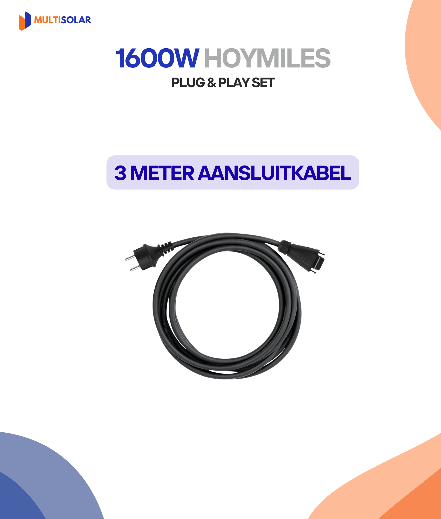 Système de panneaux solaires Hoymiles Plug &amp; Play – 4 panneaux (micro-onduleur, câblage et sous-structure inclus)
