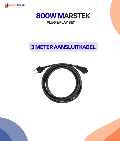 800W Marstek zonnepaneelpakket, 3 meter aansluitkabel