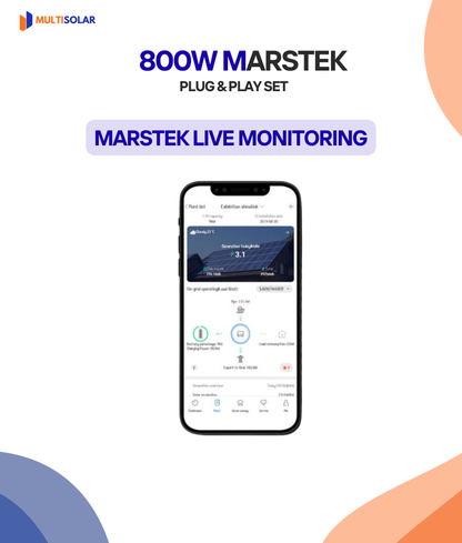 800W Marstek zonnepaneelpakket, Marstek live monitoring op de telefoon