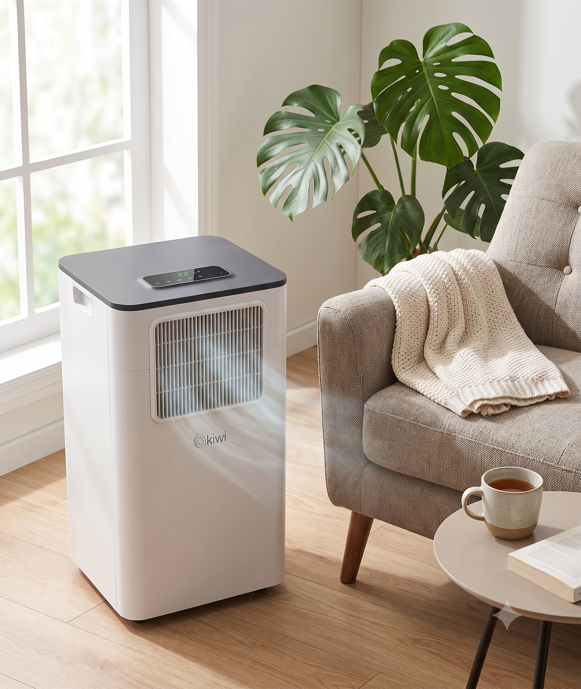 Draagbare Airconditioner 9000 BTU | Mobiele Airco | 3-in-1: Koelen, Ontvochtigen & Ventileren