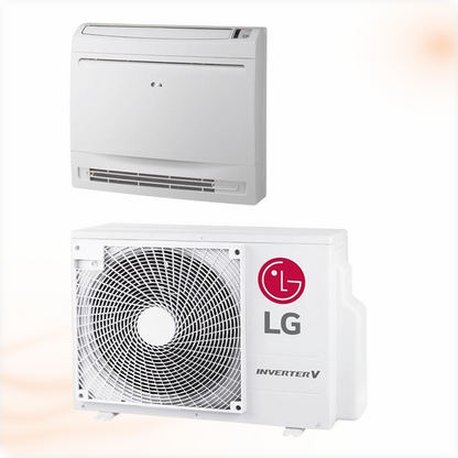 LG UQ12F vloermodel airco set 3,5 kW, binnenunit en buitenunit samen