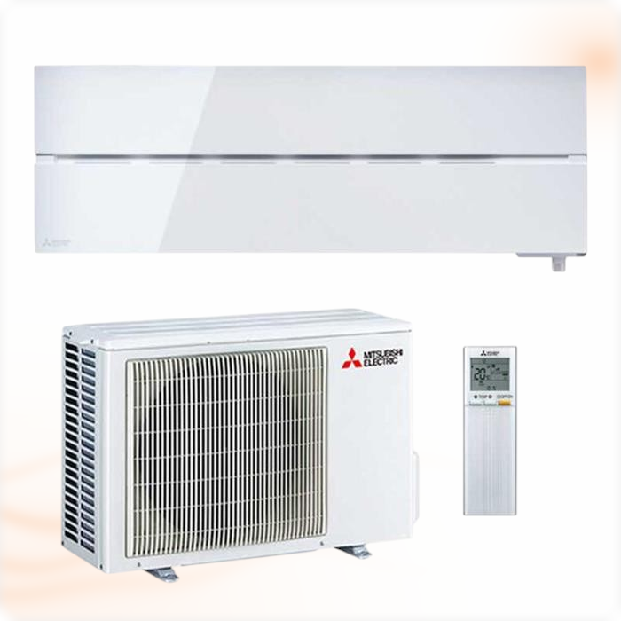Mitsubishi Electric Diamond MSZ-LN25VG2W airco set 2,5 kW, complete set met afstandsbediening