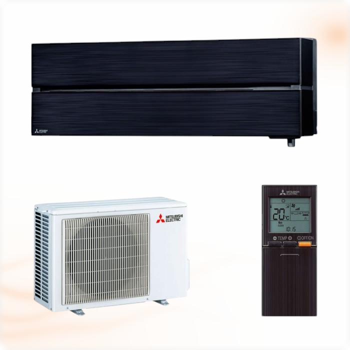 Mitsubishi Electric Diamond MSZ-LN25VG2B airco set 2,5 kW, complete set met afstandsbediening