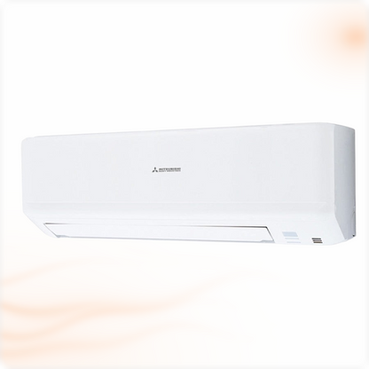 Mitsubishi Heavy Standard SRK25ZSP-W airco set 2,5 kW, binnenunit, schuin van onderen