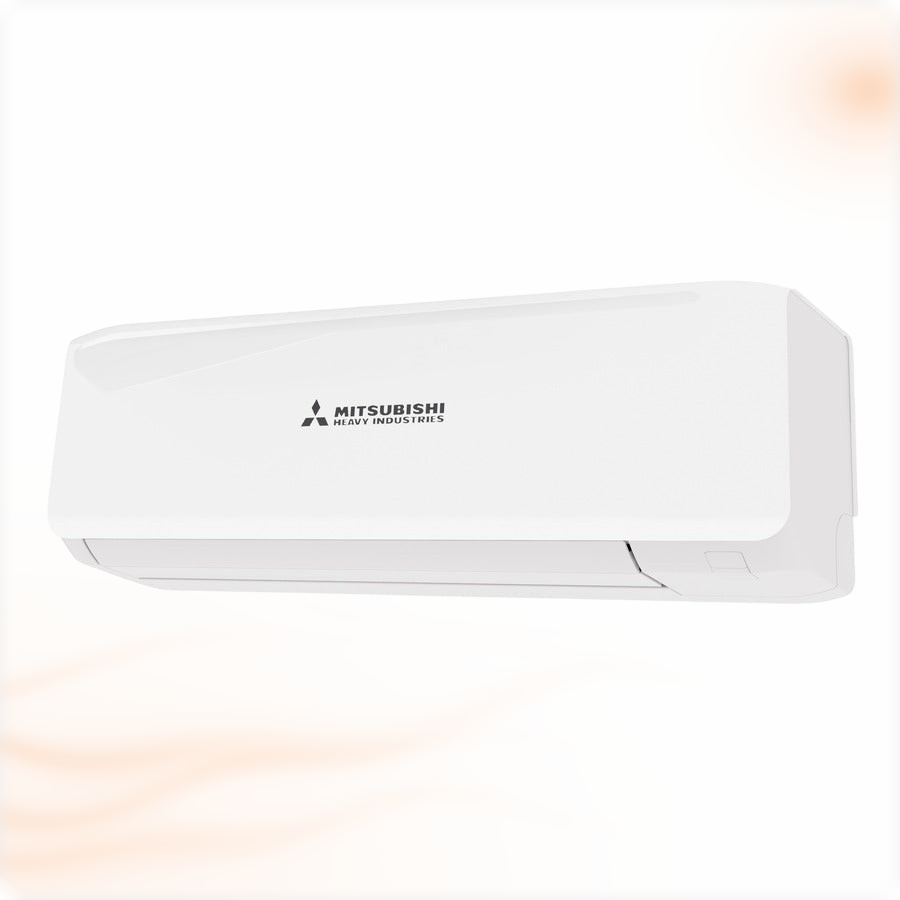 Mitsubishi Heavy Standard SRK25ZSP-W airco set 2,5 kW, binnenunit, schuin vooraanzicht