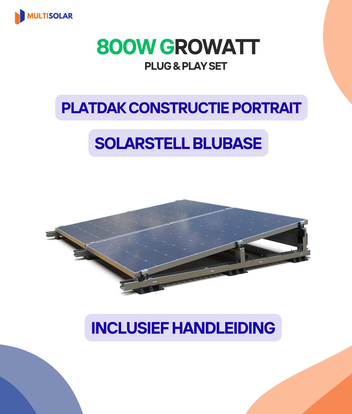 Système de panneaux solaires Growatt Plug &amp; Play – 2 panneaux (micro-onduleur, câblage et panneaux inclus)