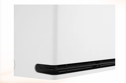 LG Deluxe DM07S0DA binnenunit 2,1 kW, detail van de zijkant en luchtuitlaat