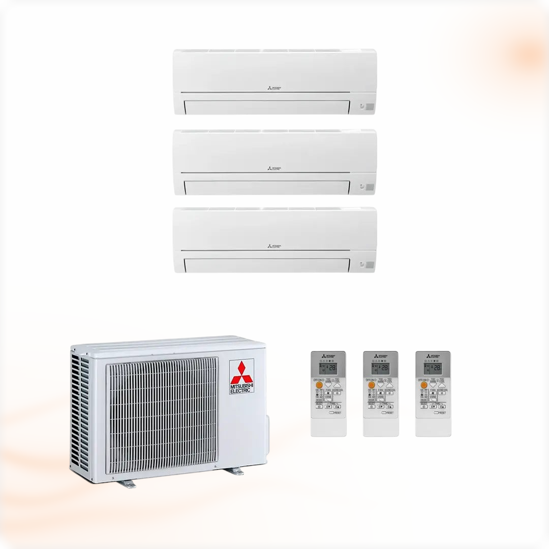 Mitsubishi Electric MSZ-HR trio split airco set 3x 2,5 kW