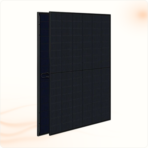 Multi Solar Astronergy 450Wp full black bifacial glass-glass solar panel with sleek dark frame design