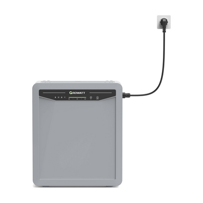 Growatt Aura 5000 stekkerbatterij 5 kWh, aangesloten op het stopcontact