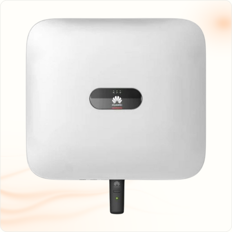 Multi Solar Huawei SUN2000-4KTL-M1 4kW 3-phase hybrid solar inverter with white casing and front status display