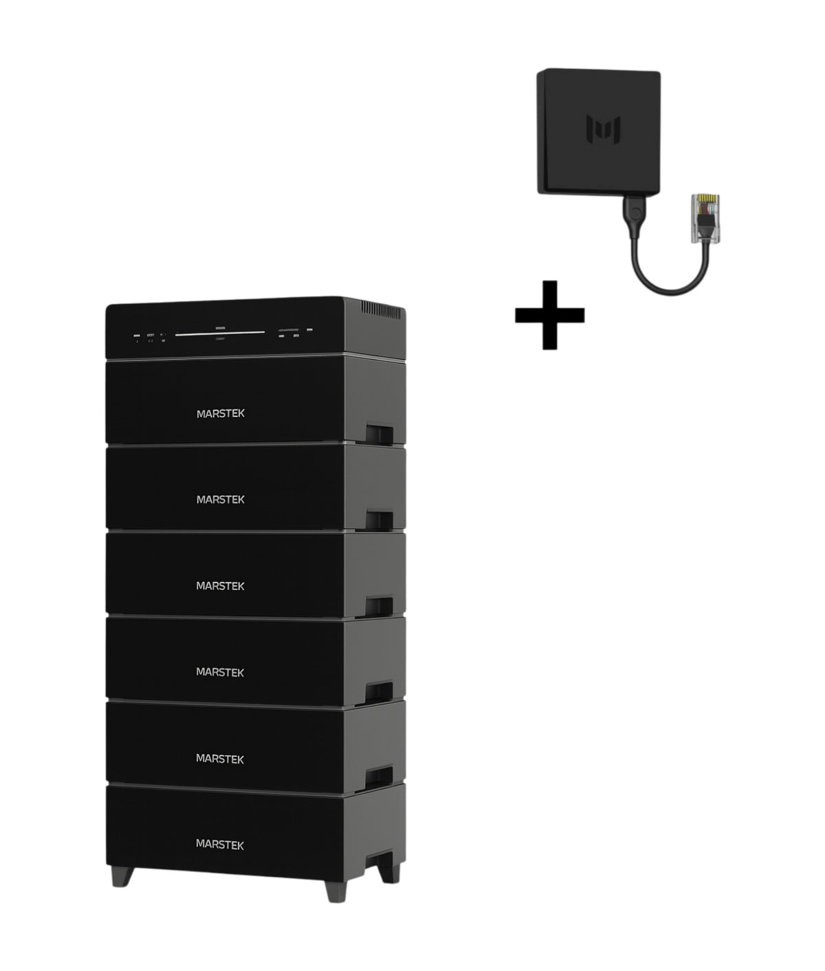 Multi Solar Marstek Venus A 12.72 kWh modular home battery system with six stackable units and P1 smart controller