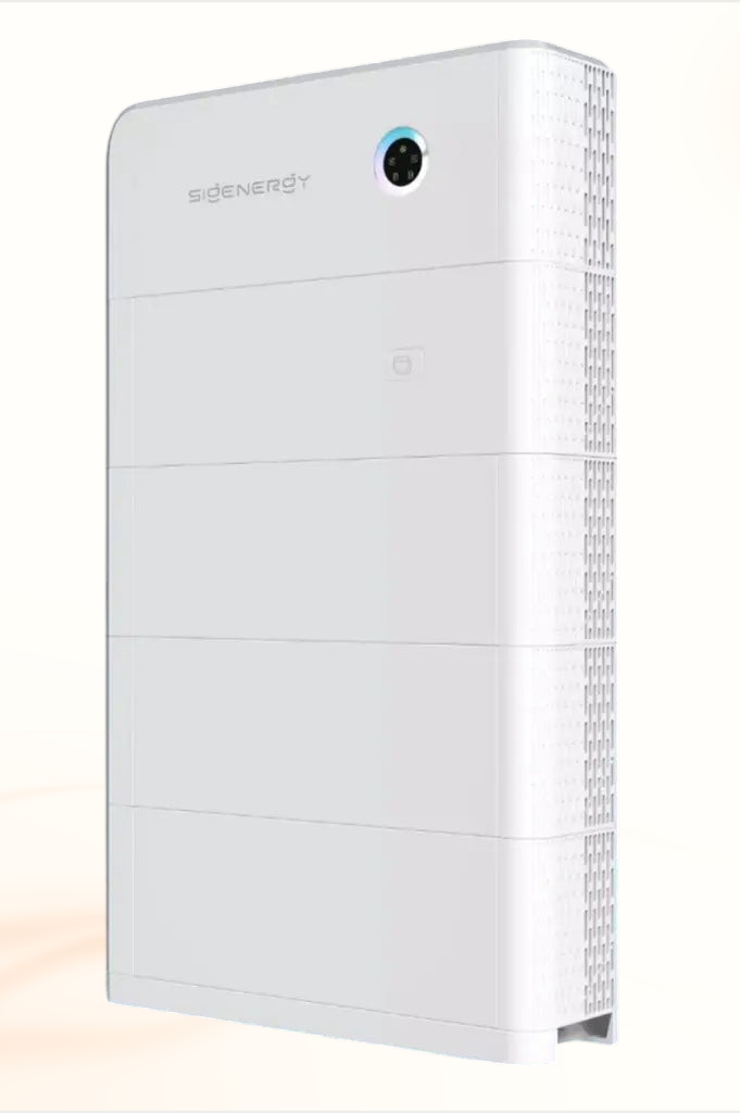Multi Solar Sigenergy SigenStor energy storage controller in white with a sleek modular design and circular indicator