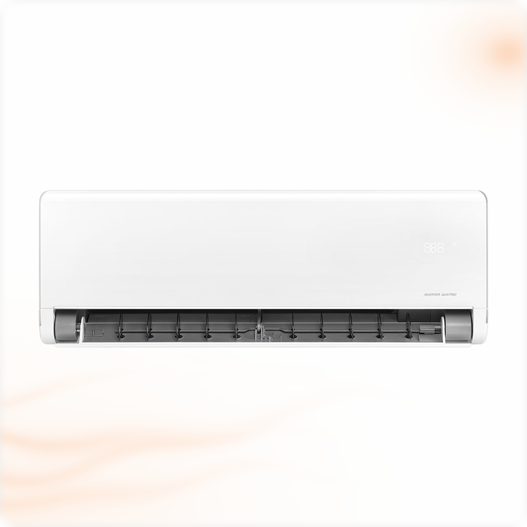 Nuova Stellar Inverter airco set 5,0 kW, witte binnenunit, lamellen open