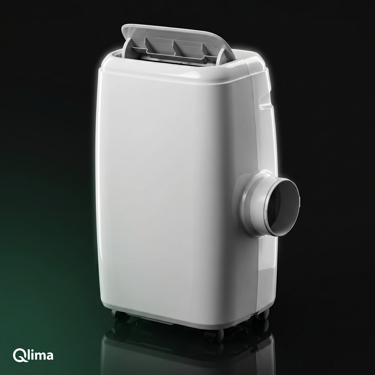 Qlima P228 mobiele airco zijaanzicht