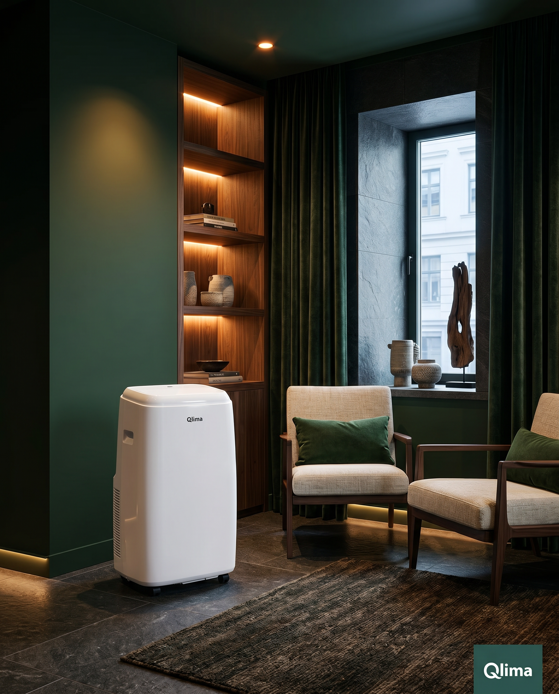 Qlima P234 Climatiseur Mobile | 12 000 BTU – 3,5 kW | Refroidir, Déshumidifier & Ventiler | Jusqu'à 110 m³