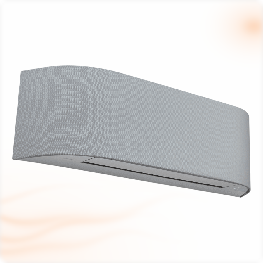 Toshiba Haori RAS-B10N4KVRG-E binnenunit 2,5 kW, lichtgrijs, schuin vooraanzicht